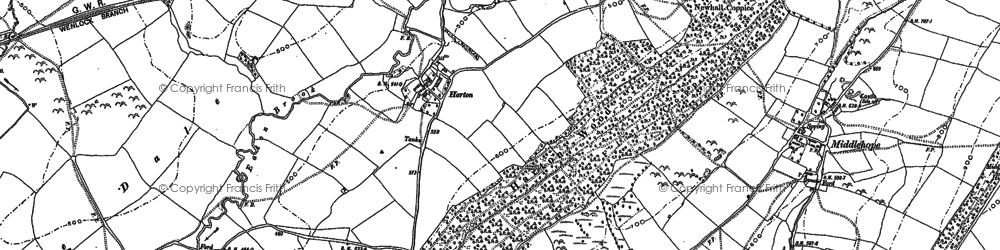 Old map of Harton in 1883