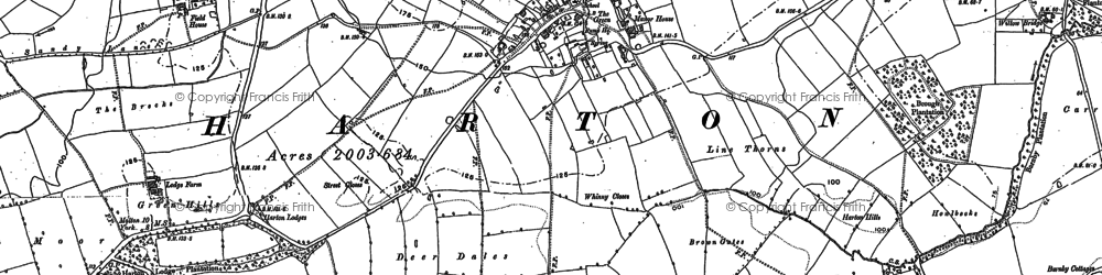 Old map of Harton in 1891