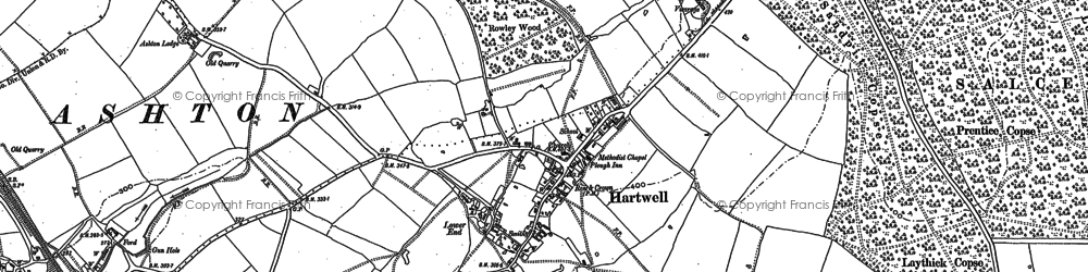 Old map of Hartwell in 1899