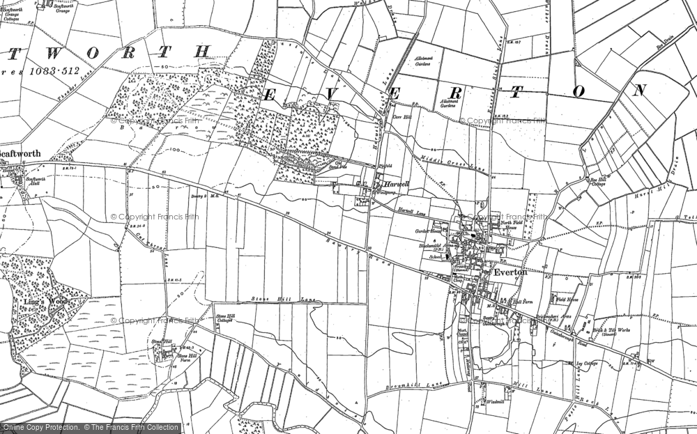 Old Map of Harwell, 1885 in 1885