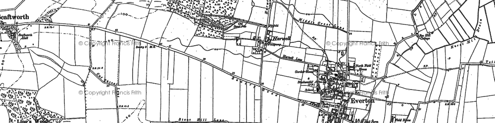 Old map of Harwell in 1885