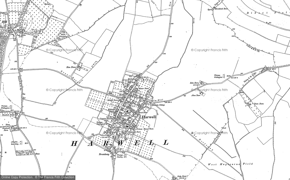 Old Map of Harwell, 1898 in 1898