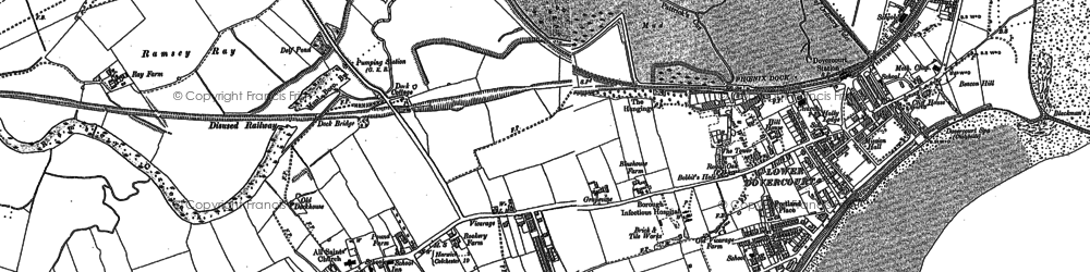Old map of Harwich in 1896