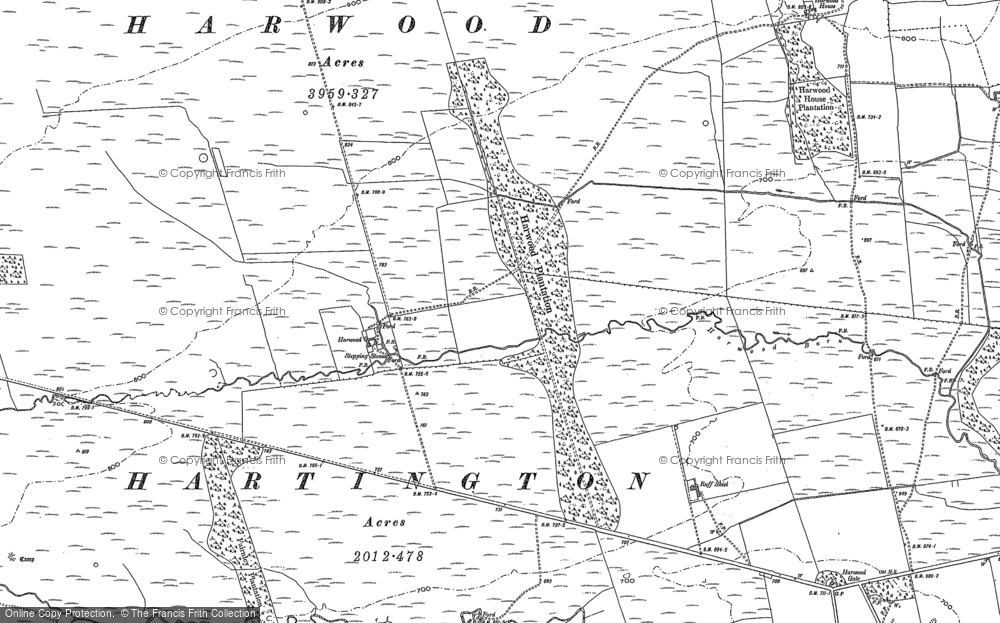 Old Map of Historic Map covering Redpath in 1896