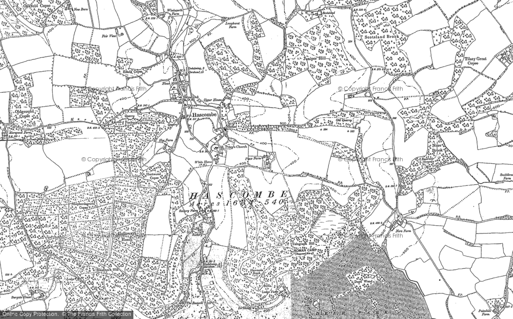 Old Map of Hascombe, 1870 - 1896 in 1870