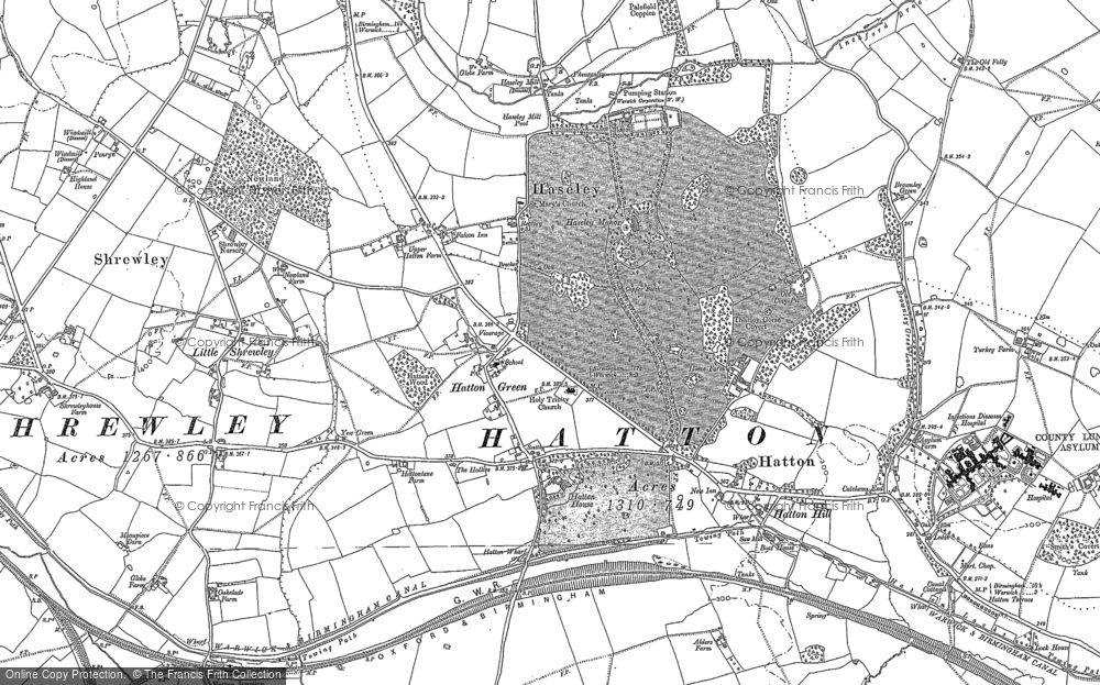 Old Map of Historic Map covering Mousley End in 1886