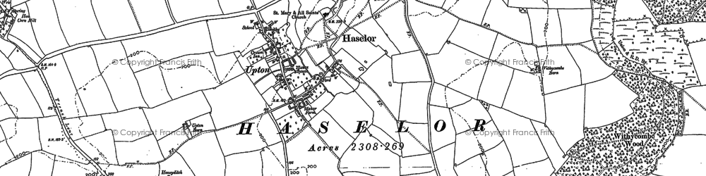 Old map of Upton in 1885