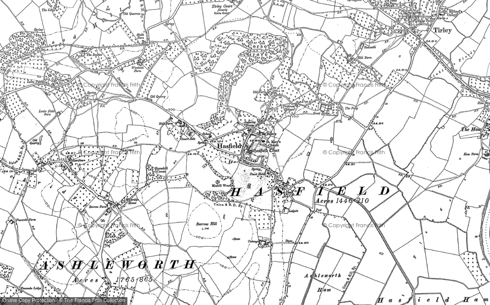 Old Map of Hasfield, 1883 in 1883