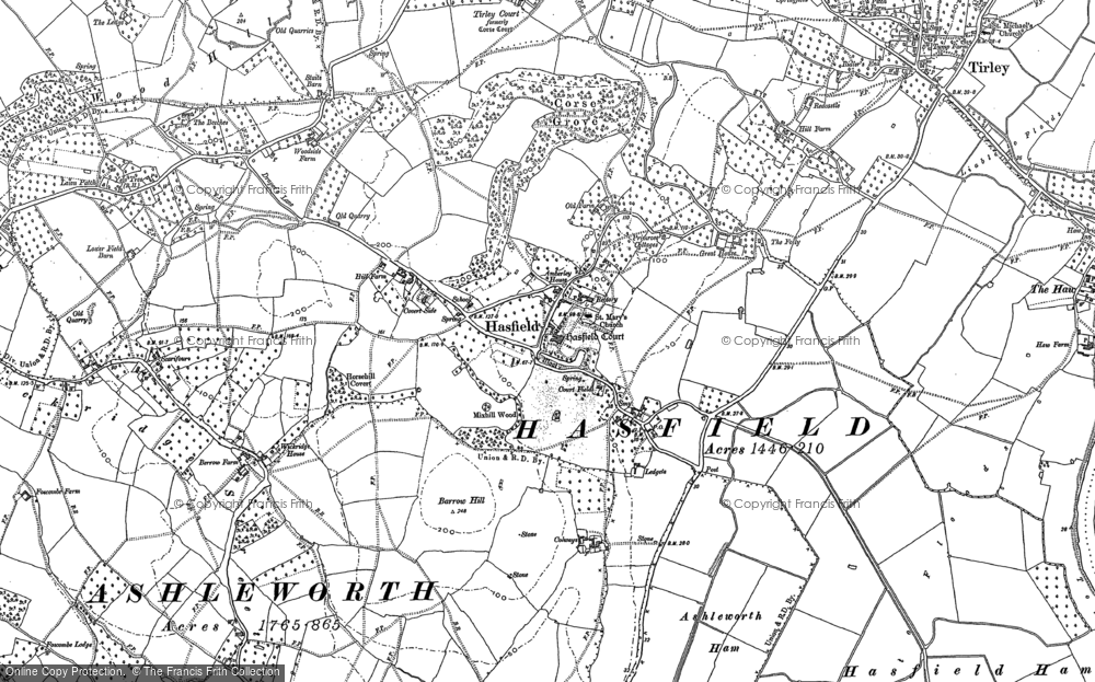 Historic Ordnance Survey Map of Hasfield, 1883