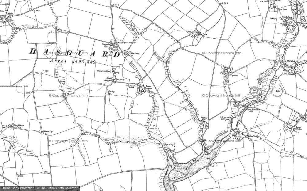Old Map of Historic Map covering Winsle in 1948