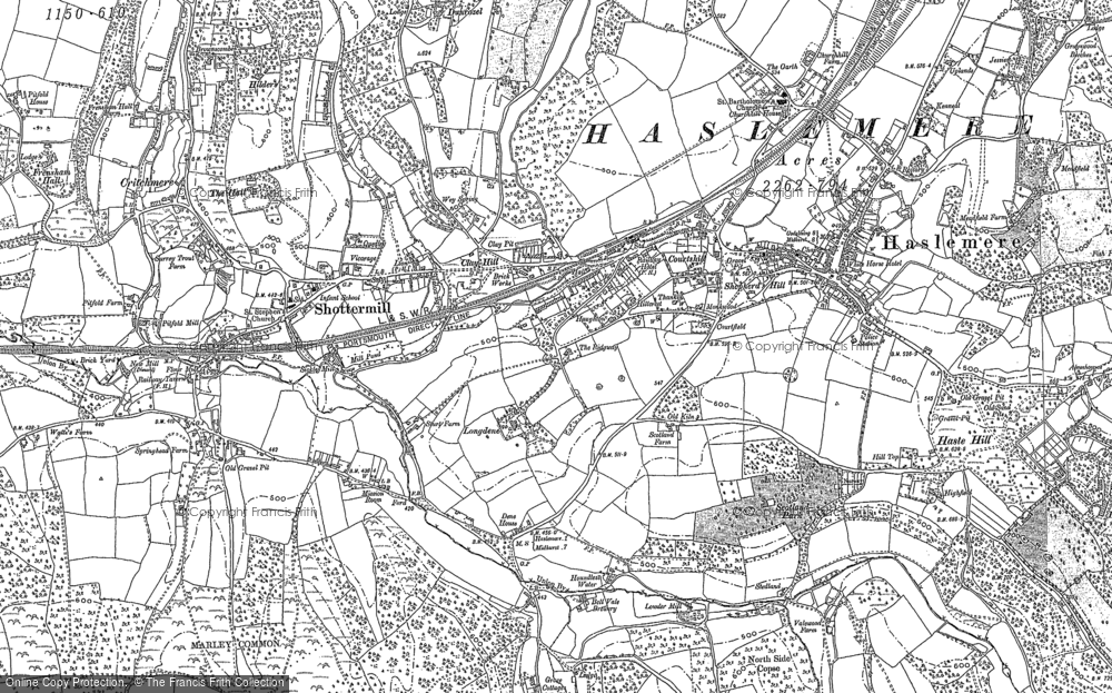 Old Map of Haslemere, 1913 in 1913