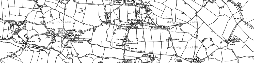 Old map of Slaughter Hill in 1897