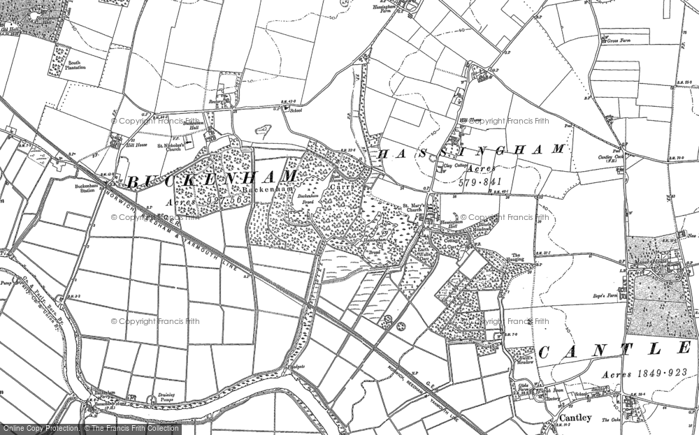 Old Map of Hassingham, 1881 - 1884 in 1881