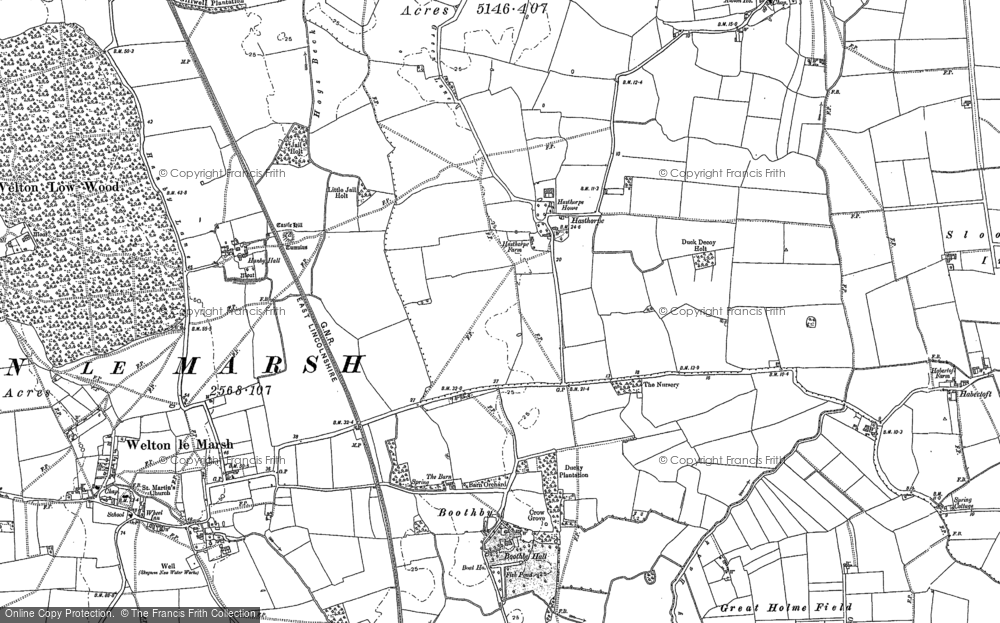 Old Map of Hasthorpe, 1887 - 1905 in 1887