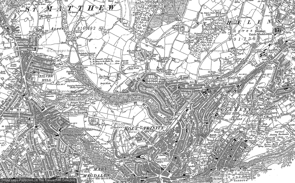 Old Map of Historic Map covering Broomsgrove in 1908