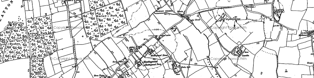 Old map of Hastingwood in 1895