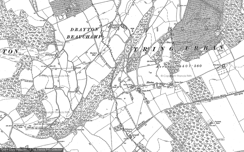 Old Map of Hastoe, 1896 - 1923 in 1896