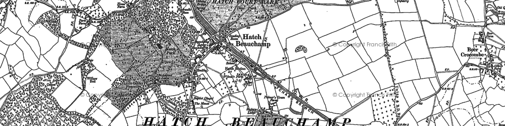 Old map of Hatch Beauchamp in 1886