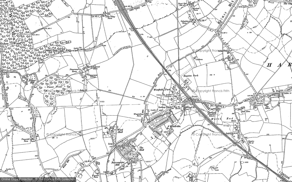 Old Map of Hatch End, 1894 - 1934 in 1894