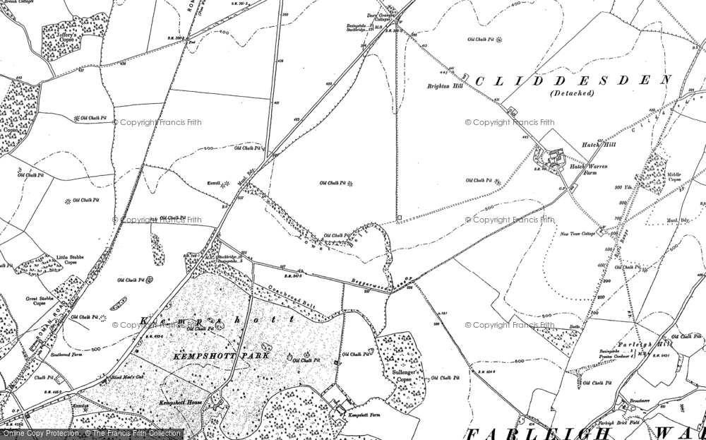 Old Map of Hatch Warren, 1894 in 1894