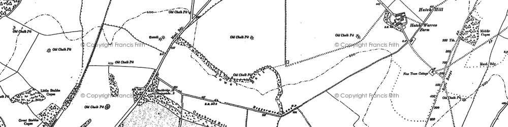Old map of Hatch Warren in 1894