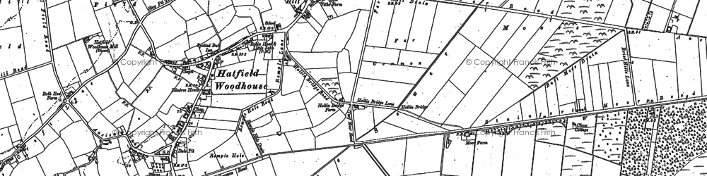 Old map of Hatfield Woodhouse in 1904