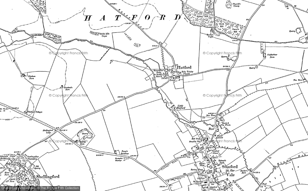 Old Map of Historic Map covering Woodlands in 1910