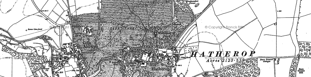 Old map of Hatherop in 1881