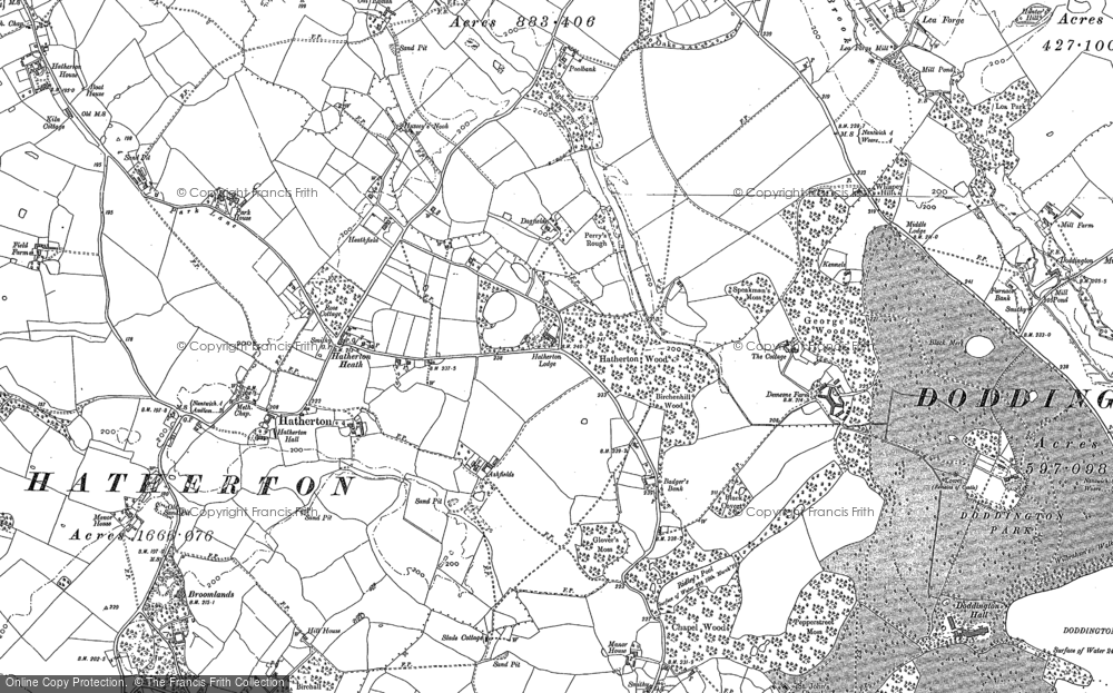 Old Map of Hatherton, 1897 in 1897