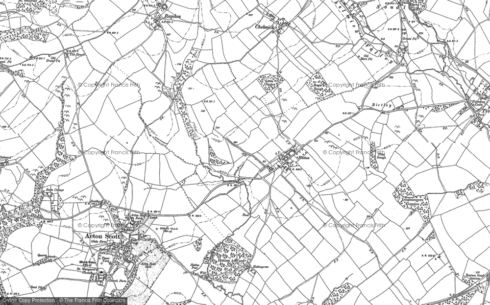 Old Map of Hatton, 1882 - 1883 in 1882