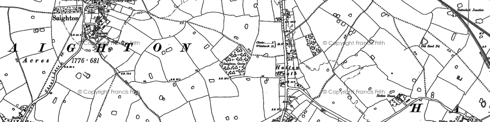 Old map of Gatesheath in 1897