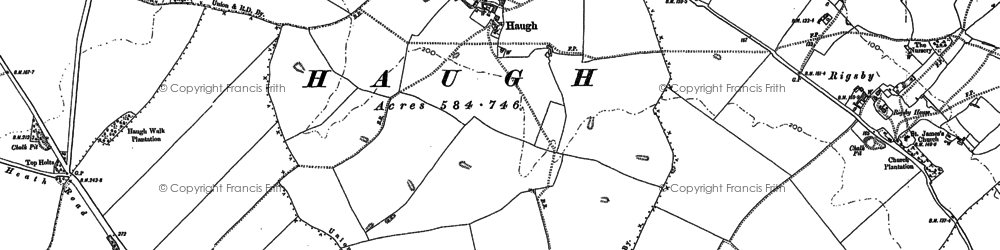 Old map of Haugh in 1887