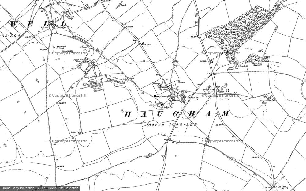 Old Map of Haugham, 1888 in 1888