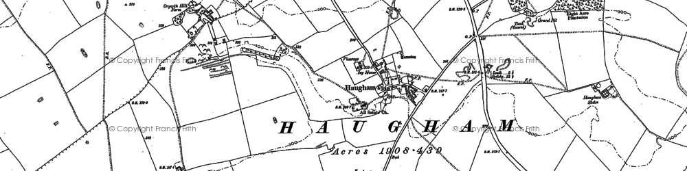 Old map of Haugham in 1888