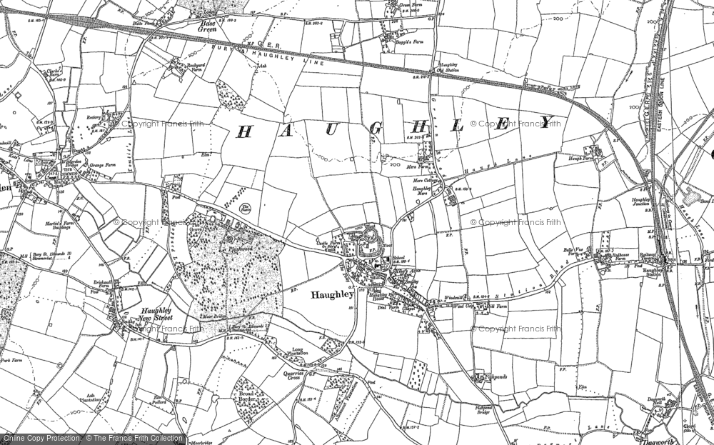 Old Map of Historic Map covering Broad Border in 1884