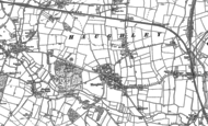 Old Map of Haughley, 1884