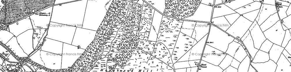 Old map of Haughmond Hill in 1881