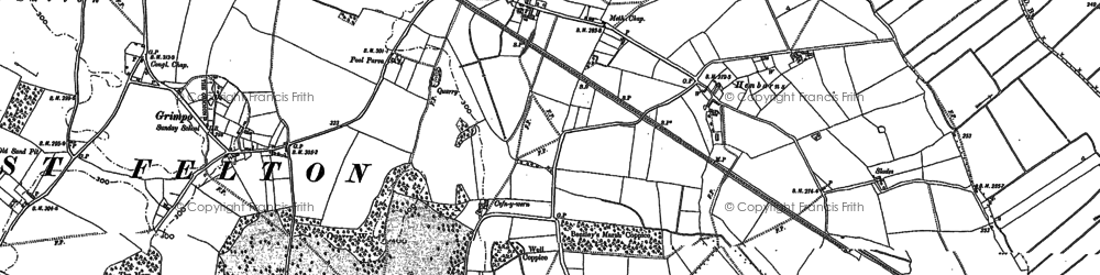 Old map of Haughton in 1875
