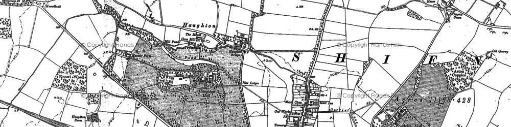 Old map of Haughton in 1881