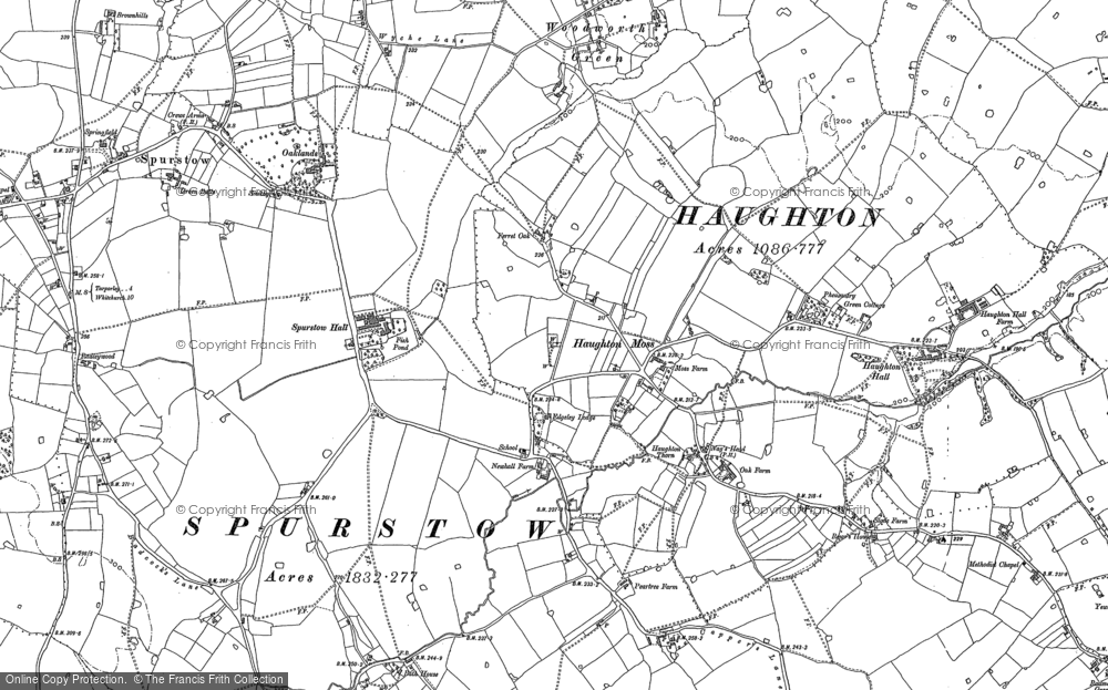 Old Map of Historic Map covering Radmore Green in 1897
