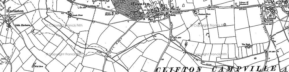 Old map of Haunton in 1882
