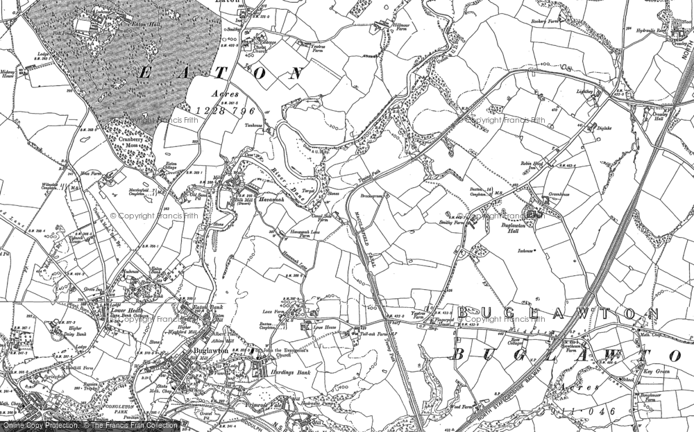 Old Map of Historic Map covering Buglawton Hall Sch in 1897