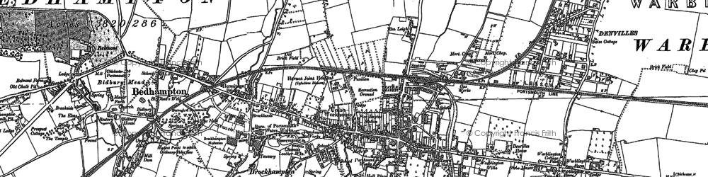 Old map of Brockhampton in 1907