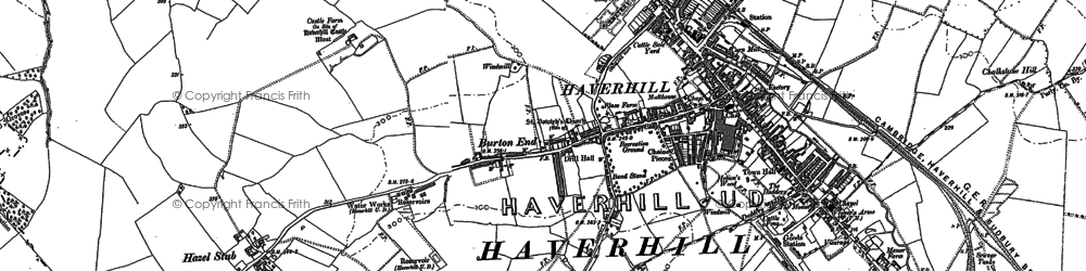 Old map of Haverhill in 1901
