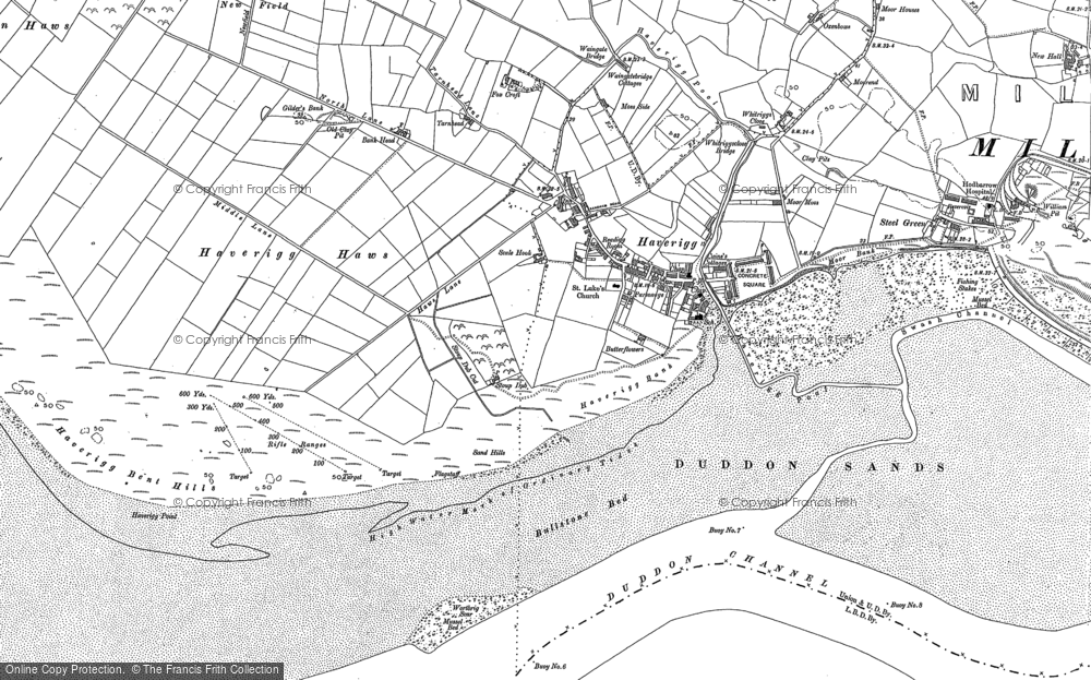 Old Map of Haverigg, 1922 in 1922