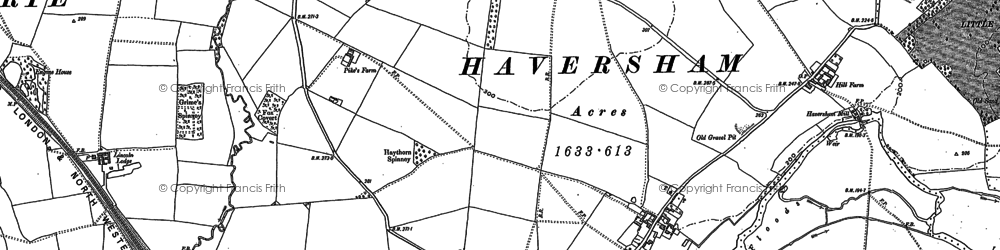 Old map of Haversham in 1898