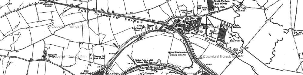 Old map of Haverton Hill in 1913