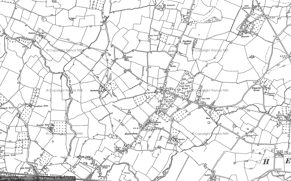 Old Map of Hawkenbury, 1896 in 1896