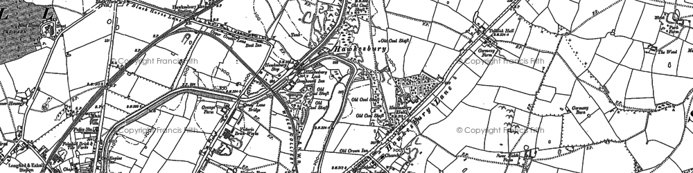 Old map of Hawkesbury in 1886