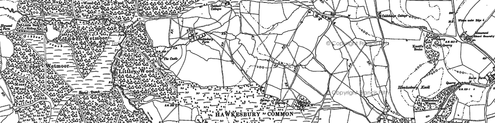 Old map of Bays Wood in 1881